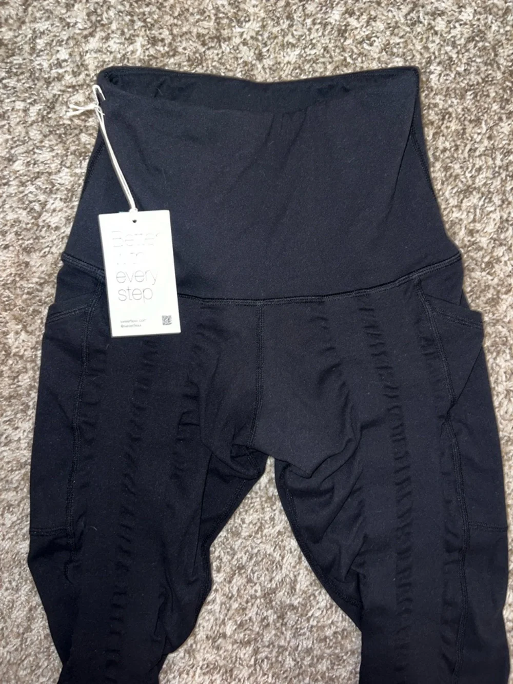 NWT! Sweetflexx Resistance Band Hi Rise Black Full Length Leggings sizes 2, 6, 8 - Picture 5 of 15